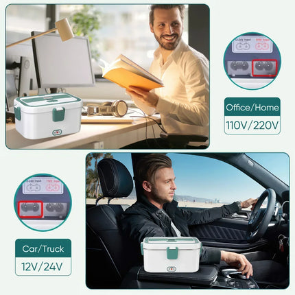 Electric Lunch Box Food Warmer 1.8 L 80W  Camping Bento Picnic Portable Food Heater Car/Truck/Home in-car Electric Lunch Box