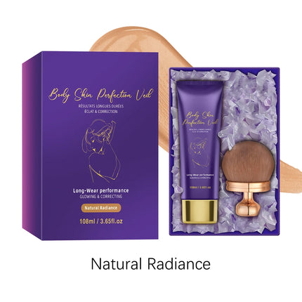 108ML Body Concealer& Brush Set Makeup High Coverage Cover Scars/Spots/Pores/ Long Lasting Waterproof Foundation for Face Body
