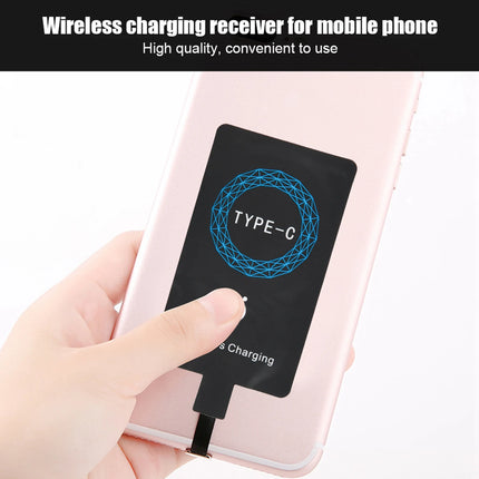 2PCS Type-C Wireless Adapter Portable Charging Receiver Wireless Receiver for Type-C Phones Wireless Charging Module