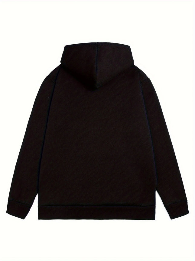 Brooklyn New York Graphic Hoodie  Casual Sweatshirt with Front Pocket  Loose Fit Hooded Collar Style Casual Long Sleeve Pullover