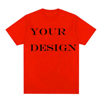 Unisex Cotton Tshirt Customized Printed Fashion T Shirt Harajuku Top DIY Your Like Photo or Logo T-shirt Fashion Custom Top