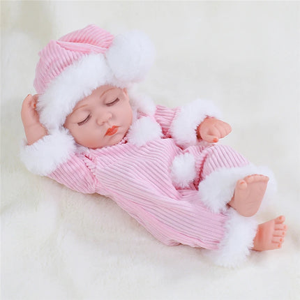 For 12inch 30cm Baby Born Doll Winter Plush Romper Pajamas Outfit Clothing Doll Swaddle Knitted Sweater Suit+Socks Set Clothes