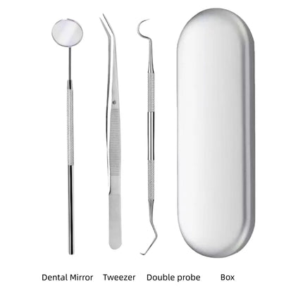Stainless Steel Dental Tools Mouth Mirror Probe Tweezer Hoe Sickle Tartar Tools Professional Dentist Teeth Cleaning Instruments