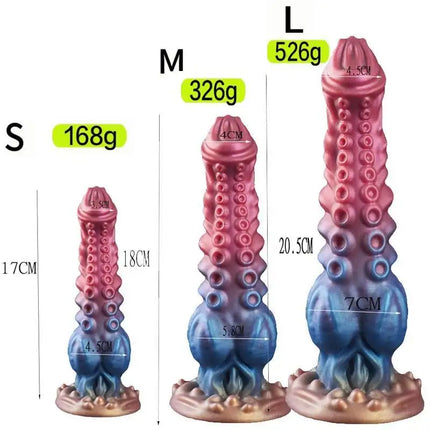 Realistic Silicone Tentacle Dildo With Strong Suction Cup Monster Thick Knot Dildos For Adults Fantasy Sex Toys For Men Women