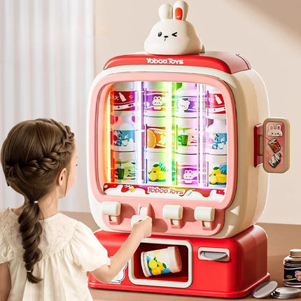Auto Drinks Vending Machine Toys Children Coin Operated Game Simulation Mini Beverage Machine Kids Pretend Play Christmas Gifts