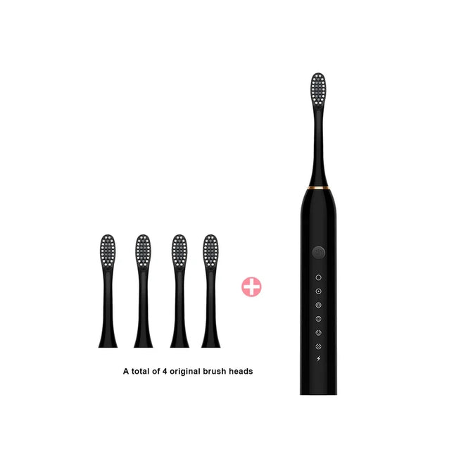 Electric Ultrasonic Toothbrush Six-Speed Mode Home Soft Hair USB Charging Waterproof Adult Tooth Cleaner Automatic Couple Set
