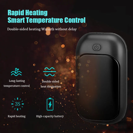 Magnetic rechargeable hand warmer 2-piece set, fast heating, 3-speed adjustment, portable hand warmer ﻿