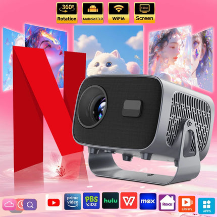 A10 Smart Projector Android 13 1080P Support WiFi BT5.2 Portable Home Cinema Mini Video Projector HY300PRO Upgrade