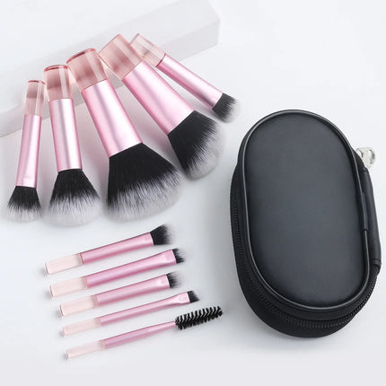 10pcs Mini Makeup Brush Set Powder Eyeshadow Foundation Blush Blender Concealer Beauty Makeup Tools Brush Professional Supplies