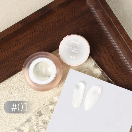 1Jar Cushion Patting Gel Polish Ombre Black White Peach Pat Pat Gel Nail Polish Drawing Liner French Nail Cushion Gradient Gel