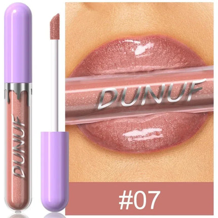 1pc Metallic Liquid Lipstick Long Lasting Glitter Lip Glaze Waterproof Moisturize Brown Lip Tint Shiny Shimmer Lipgloss Makeup