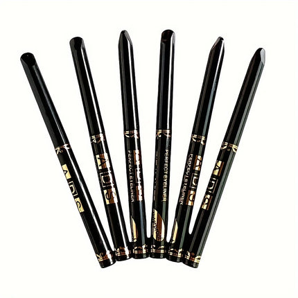 2pcs Black Eyeliner Pencils - Waterproof, Sweatproof, Smudge-Proof, Easy to Rotate for Perfect Eye Makeup