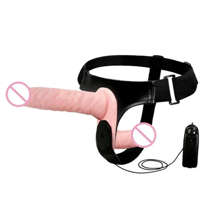 Double Penis Realistic Dildo Vibrator Strapon Ultra Elastic Harness Belt Strap On Big Dildo Vibrateur Sex Toys For Woman Lesbian