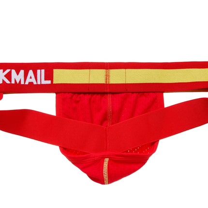 JOCKMAIL Men Jock Strap Thong Mesh Sexy Underwear Man Jockstrap Open Butts Panties Erotic Lingerie Buttocks Underpants Hombre