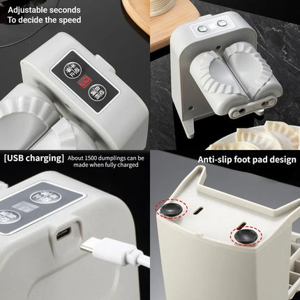 Automatic Electric Dumpling Maker Machine Press Mold Kitchen Accessories Rechargeable Automatic Pressing Empanadas Ravioli Mould