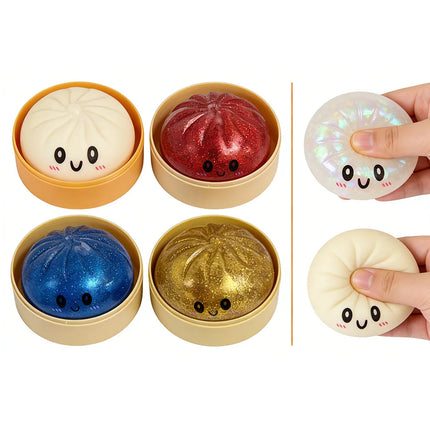 Giant Squishy Dumplings Stress Relief Fidget Toy Colorful Simulation Food Steamed Stuffed Bun Dough Toys Slow-rise Squeeze Toy
