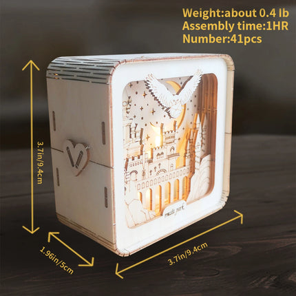 3D Wooden Puzzles Castle Model Kit Night Lights For Kids Desk Decorations Birthday Christmas Gifts For Women