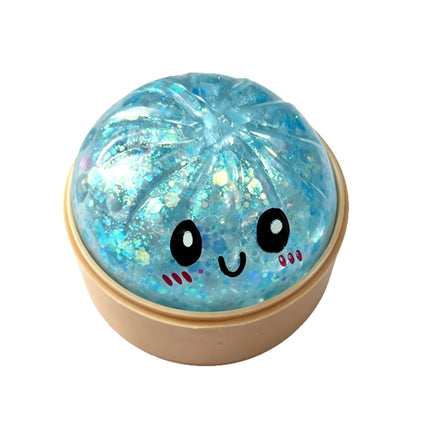Glitter Colorful Simulated Dumpling Squishy Relaxing Relieve Anxiety Antistress Enhance Happiness Rebound Squeeze Reliever Toy