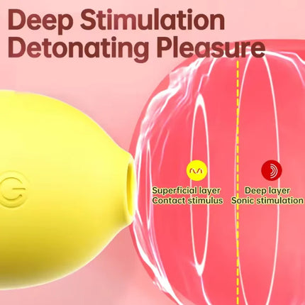 Vacuum Sucking Vibrator Lemon Sex Toys for Women Suction Clitoris Stimulator 10 Power Female Oral Nipple Clit Vibrating Sucker