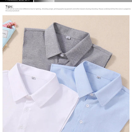Versatile Pointed Collar Fake Necktie Oxford Cloth Decorative Neck Accessory For Men Women Korean Style Fashion