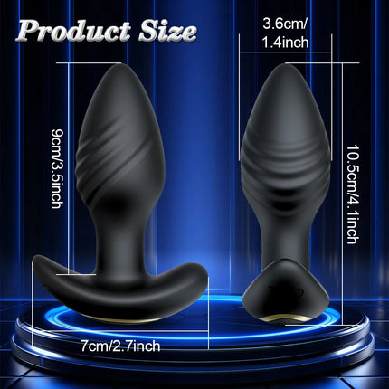 APP Control Rotation Butt Plug Anal Vibrator for Men Women 360° Wiggle Prostate Massager Anal Plug for Gay Sex Toy for Men