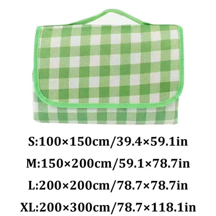 Foldable & Portable Picnic Blanket Thickened Waterproof Beach Blanket Lightweight Camping Tent Grassland Mat For Parties Travels