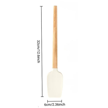 Non-baking Stick Silicone Spatula with Wooden Handle–Cake Icing&Jam Spreader,Cream Butter Cooking Baking Spatula Heat Resistant