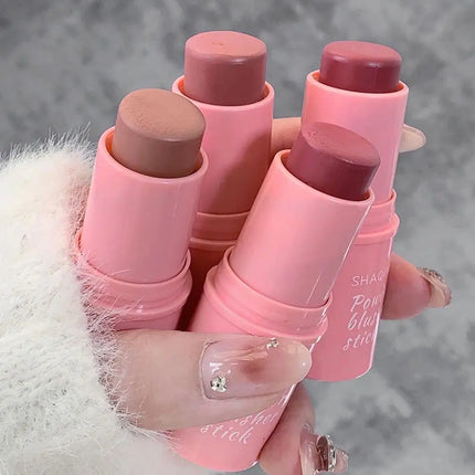 SHAQINUO 3 Colors Korean Rendering Complexion White High Punche Students Smooth Blush Stick Naturally Saturated Girl Color