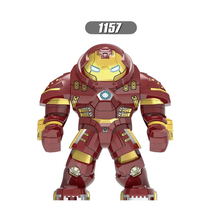 Superhero Figure  Panther Red Hulk Big Size Crocodile Thanos Hulk Building Blocks Children Assembled Educational Toys