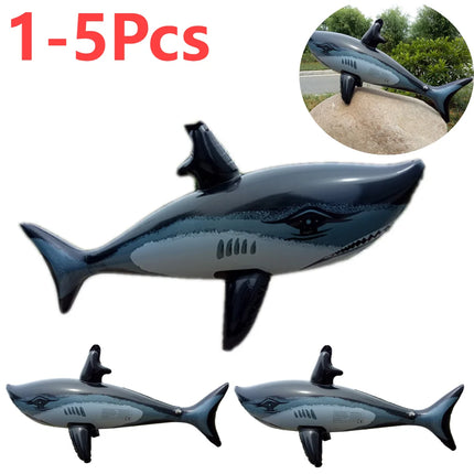 1-5PCS Floating Shark Water Swimming Pool Float Whale Fish Animals Toys Kids Adults Inflatable Float Toy Pool Accessories