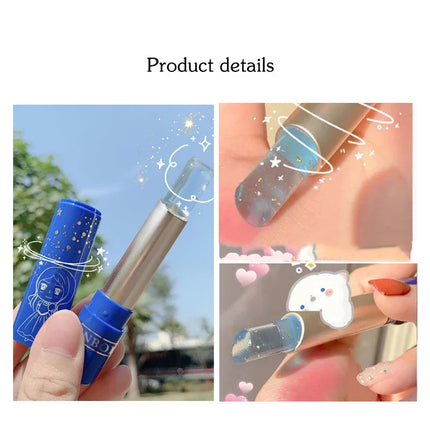 Princess Crystal Temperature Change Moisturizing Lipstick Star Brilliant Jelly Shinny Lip Balm Long-lasting Lip Oil Care Makeup