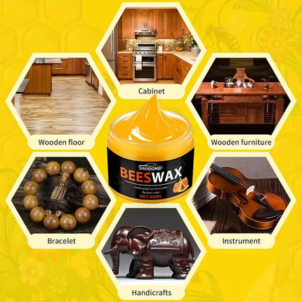 Wood Care Wax Solid Wood Furniture Polishing Seasoning Beeswax Polisher Waterproof Furniture Care Maintenance Beeswax