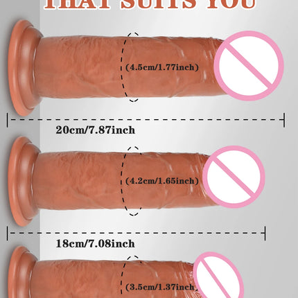 SML Realistic Big Dildo for Women Beginners Skin Sliding Foreskin Anal Vaginal Stimulation Penis Sex Toys Penis Suction Cup 18+