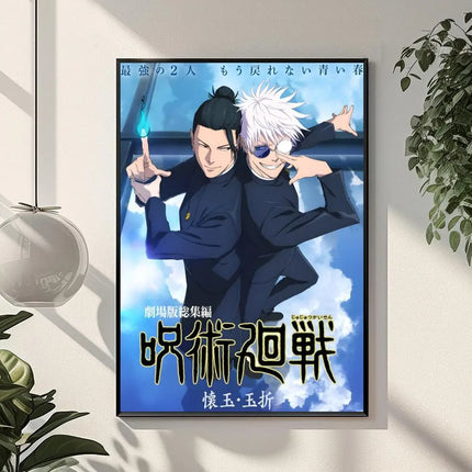 J-Jujutsu K-Kaisen Anime Poster Perfect Sticker Self Adhesive Wall Art Designed for Home Office Dining Spaces