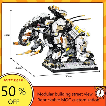 MOC Horizon West Tooth Tremortusk Building Blocks Set Forbidden Elephant Monster Beast Bricks Toy For Children Birthday Kid Gift