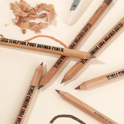 6Pcs Waterproof Lip Liner Set - Water-Resistant, Matte Finish Crayon Lip Pencils Non-Smudging & Easy-to-Apply with Sharpener
