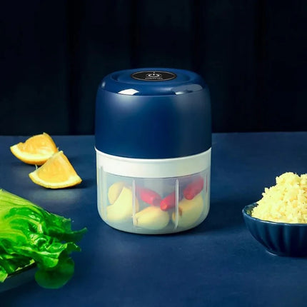 Electric garlic puree machine, garlic grinder, portable rechargeable meat grinder, vegetable mixer, 250ML kitchen tool grinder