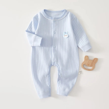 AYNIGIELL Spring and Autumn 0-12Months Baby Rompers Superior Quality Newborn 100% Cotton Jumpsuit for Newborn Boys and Girls