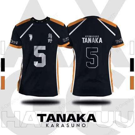 Jersey Haikyuu Fukurodani Hinata Anime 3D Print T-shirt Men Women Fashion Plus Size Short Sleeve Tops Tees Sports Tshirt Kids