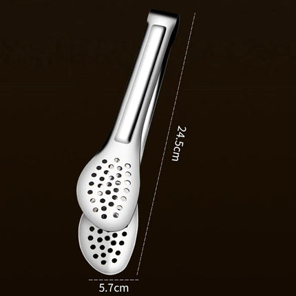 Stainless Steel Food Tongs Pastry Meat Barbecue Clip Anti-Scald Tongs Frying Fish Spatula Clip Bread Clip Household Kitchen Tool