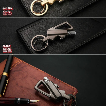 2026 New Multifunctional Match Kerosine Lighter Keychain Outdoor Waterproof Portable Igniter Smoking Accessories Gift Wholesale