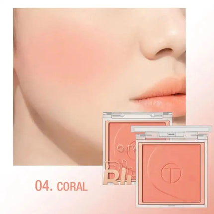 Pink Makeup Blush Palette Velvet Matte Light Shimmer Blusher Natural Cheek Contour Tint Peach Pink Rouge Cheek Contour Palette