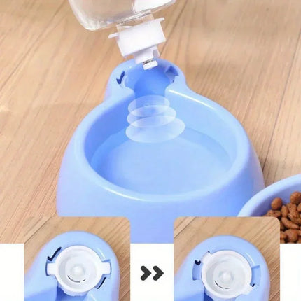 New Cat Pet Automatic Feeder Water Dispenser Cute Mushroom Large Capacity Food Container Pet Bowl Water Storage Device Supplies