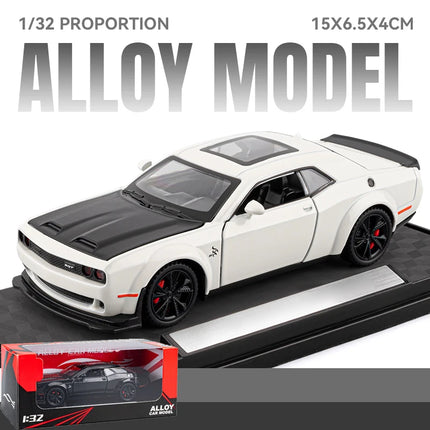 1:32 Dodge Challenger Hellcat Redeye Alloy Metal Diecast Model Car Home Trendy & Desktop Display Ornament Birthday Gift For Boy