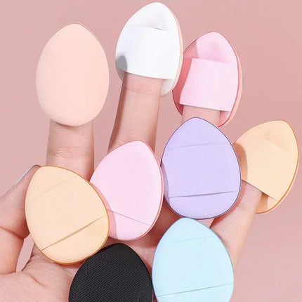 10Pcs Mini Finger Puff Foundation Small Air Cushion Powder Sponge Face Concealer BB Cream Cosmetic Applicator Makeup Tools