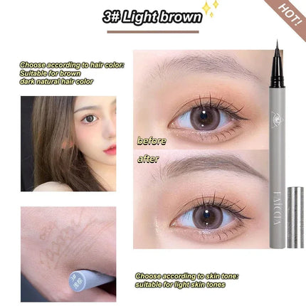 Ultra-fine Eyelash Pen Liquid Eyeliner Eyeshadow Stick Lying Silkworm Pencil Brown Grey Lasting Waterproof Cosmetic Makeup Tools