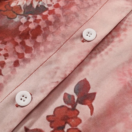 Plus Size 2025 New Fashion Ladies Button Shirt Summer Autumn Long Sleeve T Shirt Tops Business Casual Floral Shirt