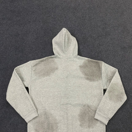 Y2K American style men's and women's zipper style hooded gray sweatshirt jacket, thick and sturdy, warm sweatshirt