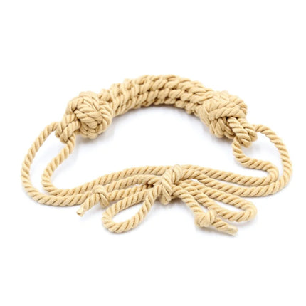 Handmade Cotton Rope Mouth Gag with Adjustable Knotted Bondage Choker for for Couple BDSM Restraint Cosplay Intimate Sex Toys