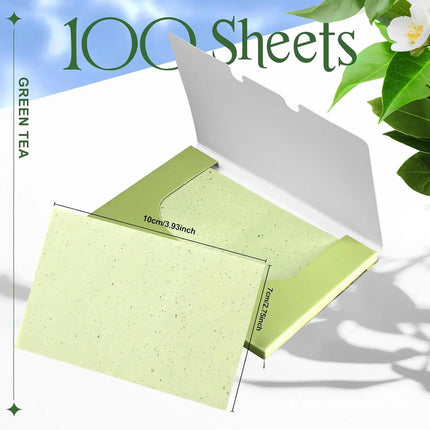 Green Tea Blotting Paper Oil Absorbing Sheets for Oily Skin Oil Control Face Makeup Blotting Paper Natural for Oily Skin Care